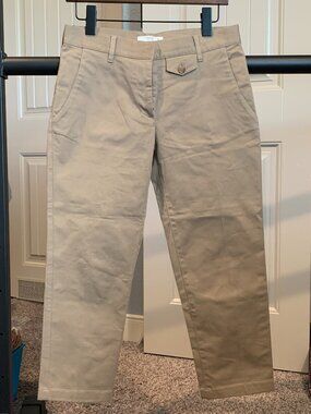 Prada Milano Khaki Cotton Twill Patch Coin Pocket Capri Trousers - IT 40